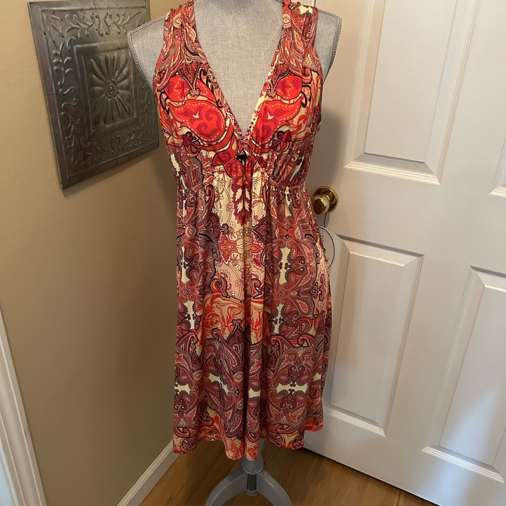 Women's Red Paisley Dress